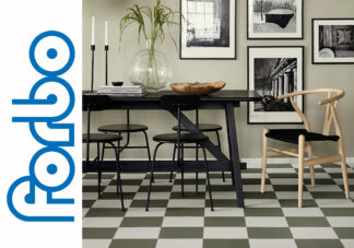 Vinylgolv Forbo Novilon Scandinavia - Green White Chess 5611