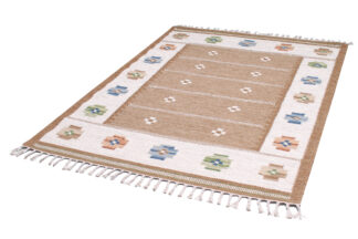Svaneholm Beige Handvävd Röllakan